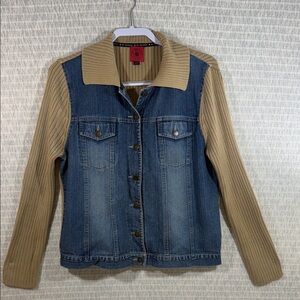 By Design Denim and Tan Jacket